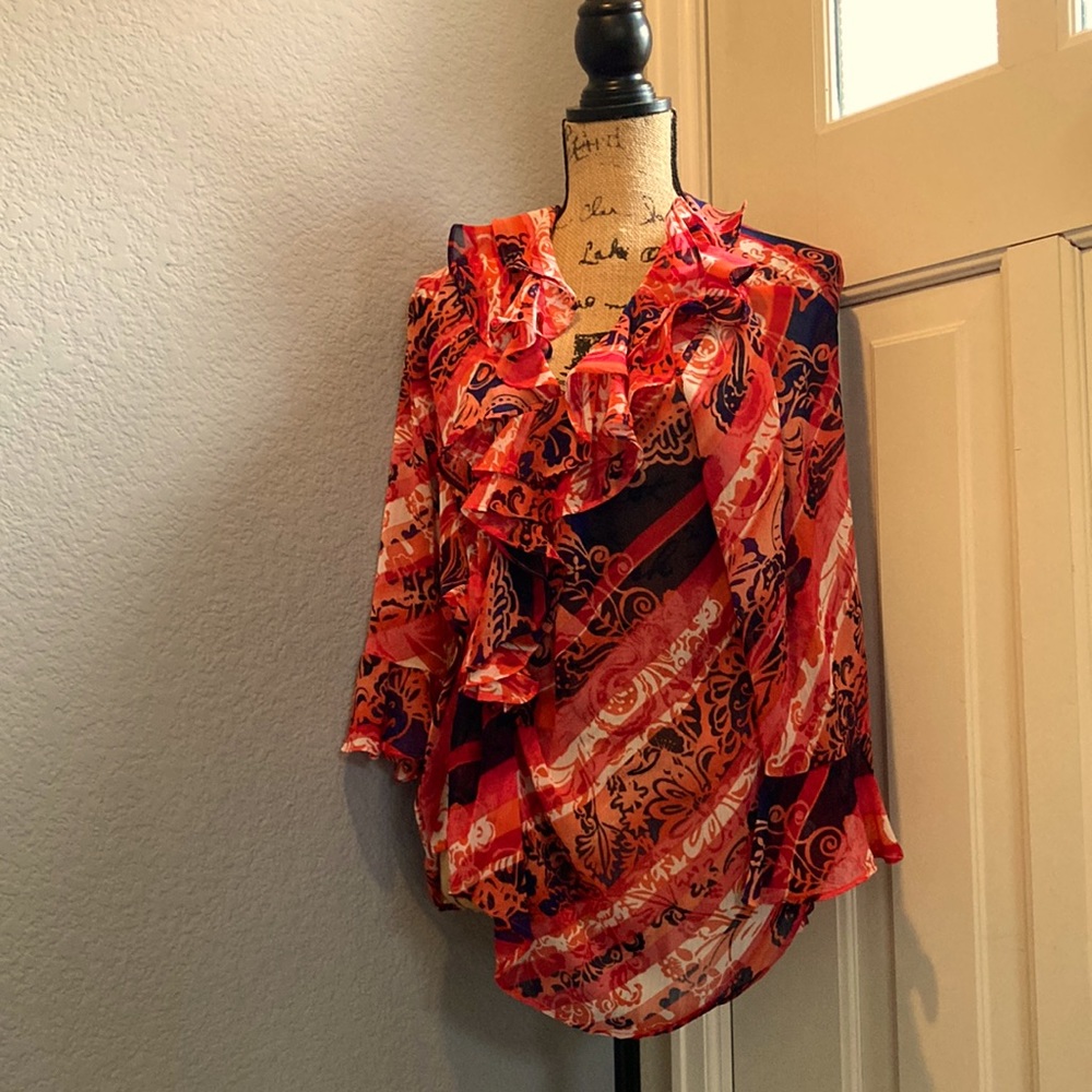 Long sleeve festive blouse